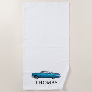 Toalla De Playa Diseño personalizado del coche Belair de Chevrolet