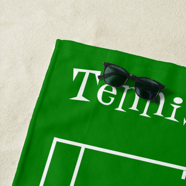 Toalla De Playa Diseño personalizado del tenis (In situ)