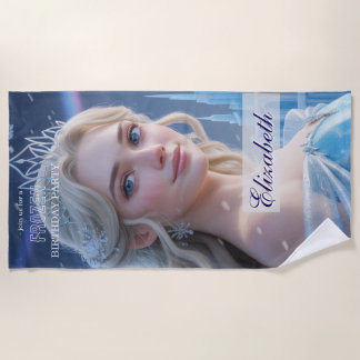 Toalla De Playa Disney's Frozen Elsa Birthday personalize name