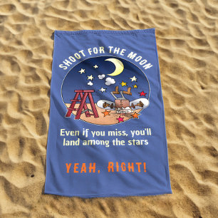 Toalla De Playa Disparo Gracioso Por La Cita Del Personalizado De 