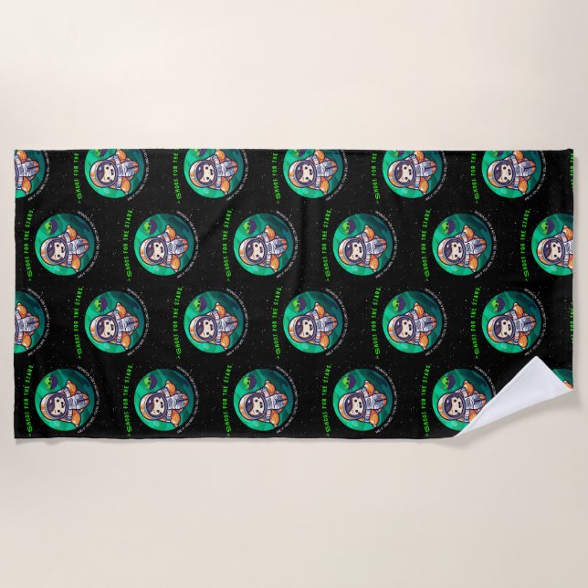 TOALLA DE PLAYA DISPAROS PARA EL INICIO, ASTRONAUT (Anverso)