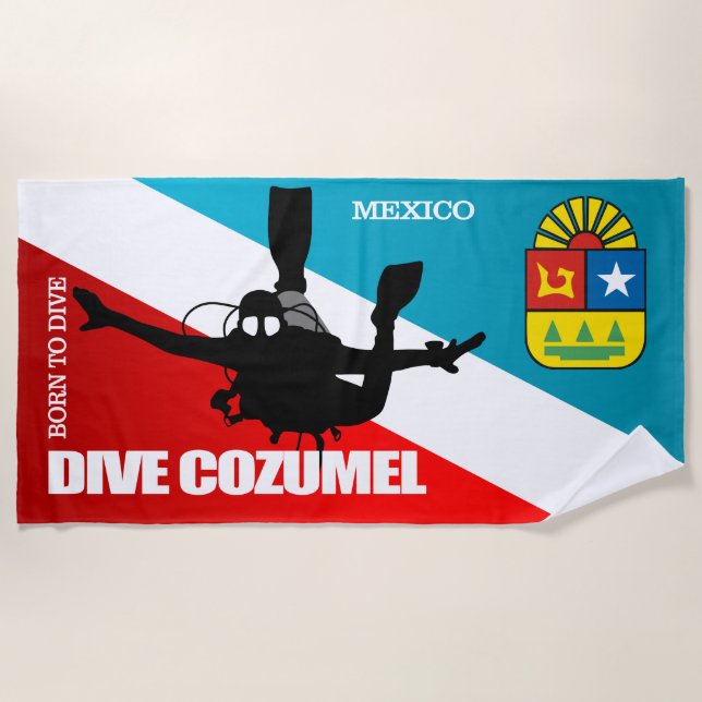 Toalla De Playa Dive Cozumel DF2 (Anverso)
