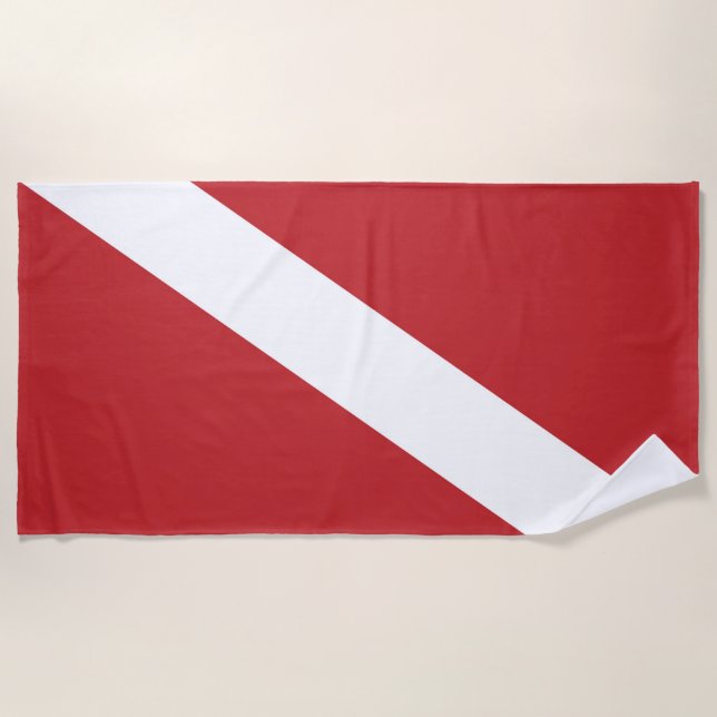 Toalla De Playa Diver Down Flag (Anverso)