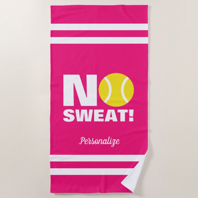Toalla de playa divertida de tenis No Sweat para e (Anverso)