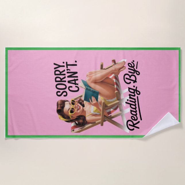 Toalla de playa divertida para lectores (Anverso)