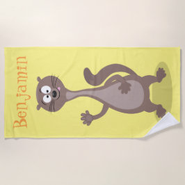 Toalla De Playa Divertido ilustracion personalizado de comadreja s