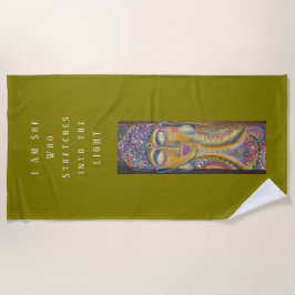 Toalla De Playa Divine Feminine Buddha original art Towel