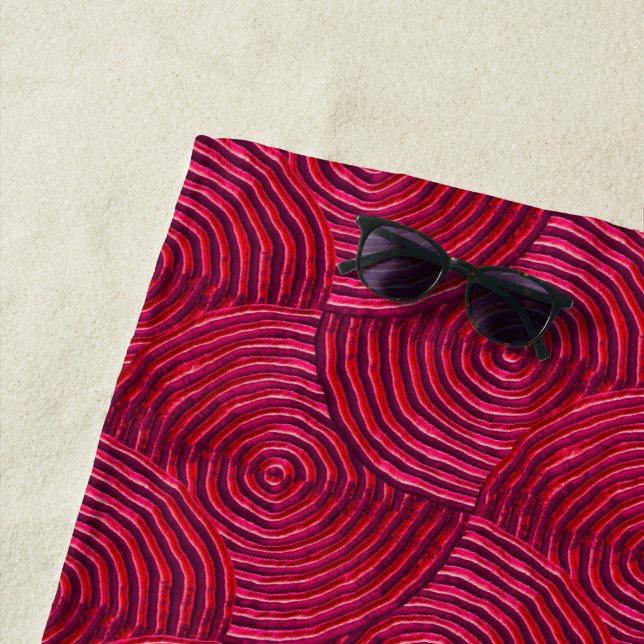 Toalla De Playa Dizzy Round Acerca del Monograma (In situ)