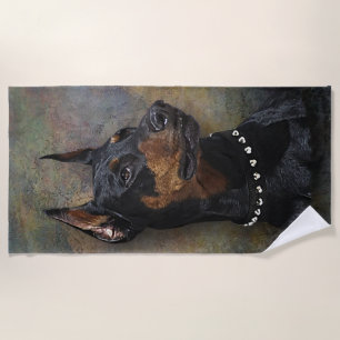 Toalla De Playa Doberman