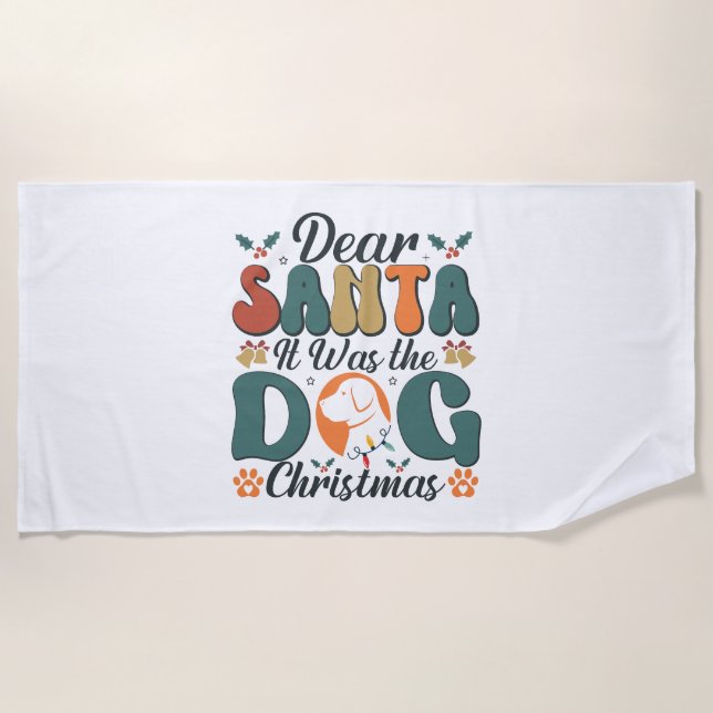 Toalla De Playa Dog Mom Life (Anverso)