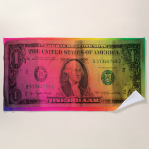 Toalla De Playa Dólar arcoiris