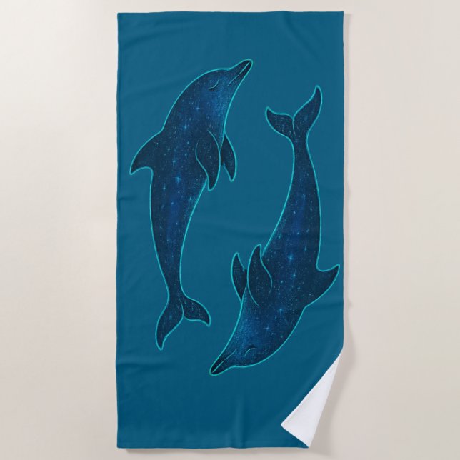 Toalla De Playa Dolphins in the Deep Blue Sea (Anverso)