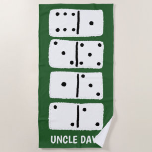 Toalla De Playa Dominos blancos sobre los verdes personalizados