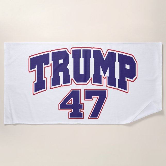 Toalla De Playa Donald Trump 47 (Anverso)