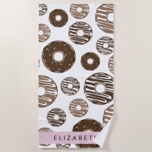 Toalla De Playa Donuts de chocolate, donuts de caramelo, gritos, t