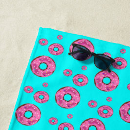 Toalla De Playa Donuts de crema rosa