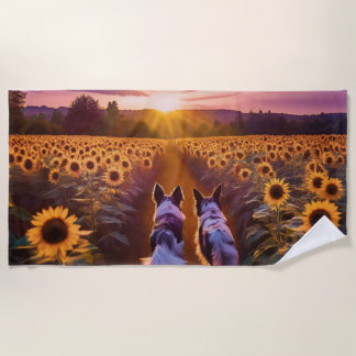 Toalla De Playa Dos perros amigos