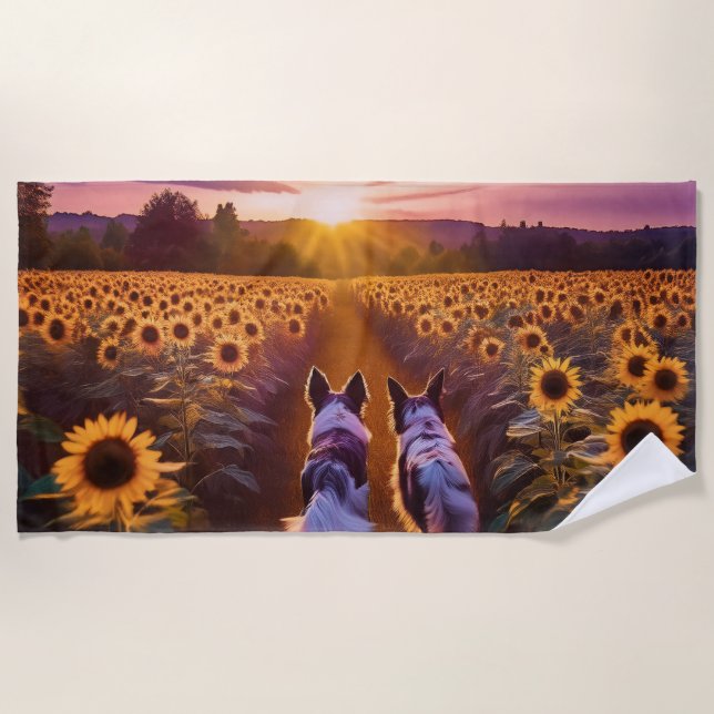 Toalla De Playa Dos perros amigos (Anverso)