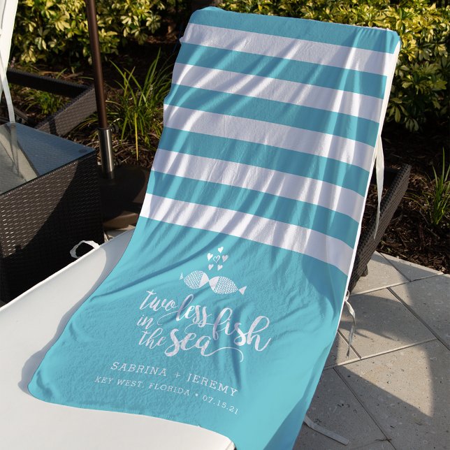 Toalla De Playa Dos si por mar Boda personalizado (Subido por el creador)