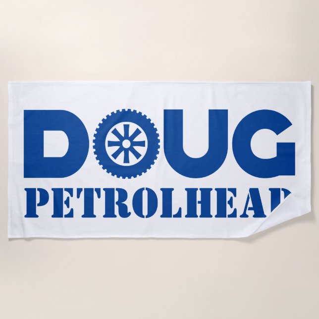 Toalla De Playa Doug Petrol Head (Anverso)