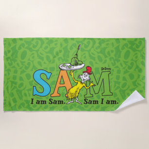 Toalla De Playa Dr. Seuss Yo soy Sam. Sam soy yo.