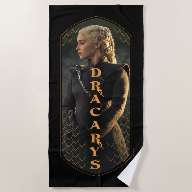 Toalla De Playa "Dracarys" Daenerys Targaryen Graphic (Anverso)