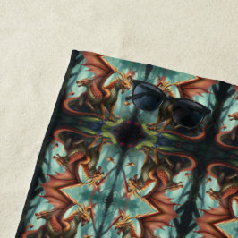 Toalla De Playa 🔥 Drachenwelt – Das Reich der Lüfte und Flammen