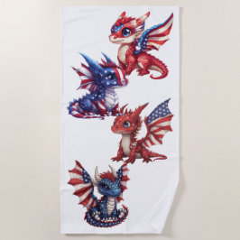 Toalla De Playa Dragón patriótico