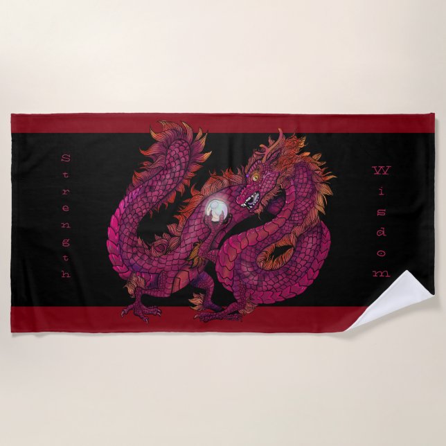 Toalla De Playa Dragon Pearl (Anverso)