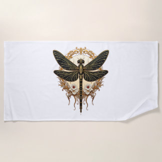 Toalla De Playa Dragonfly Art Nouveau Elegant Steampunk