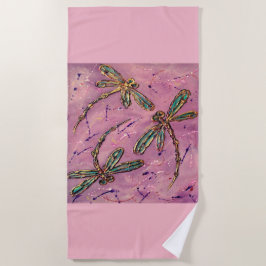 Toalla De Playa Dragonfly Flit Pink Fizz