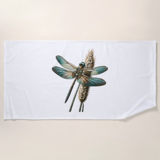 Toalla De Playa Dragonfly sobre las cañas