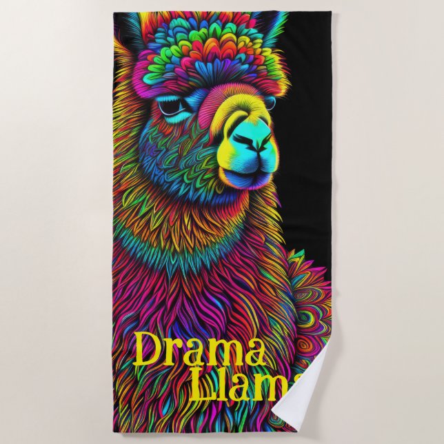 Toalla de playa Drama Llama (Anverso)