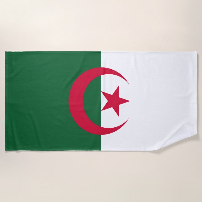 Toalla De Playa Drapeau Algérie (Anverso)