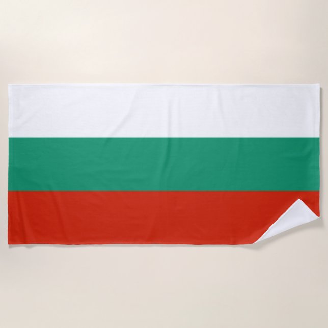 Toalla De Playa Drapeau Bulgarie tricolore (Anverso)