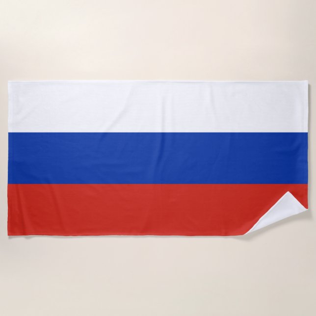 Toalla De Playa Drapeau Russie tricolore (Anverso)