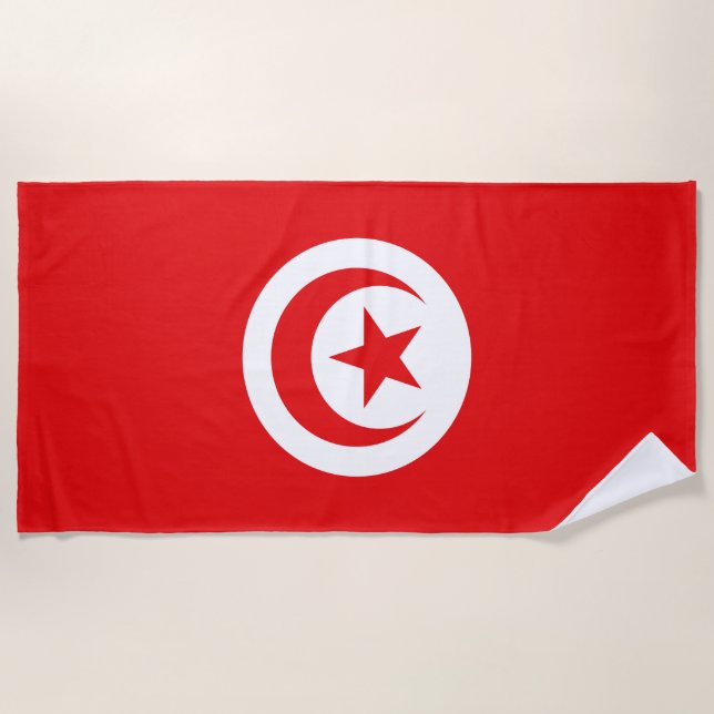 Toalla De Playa Drapeau Tunisie (Anverso)