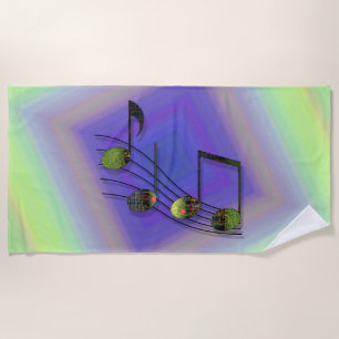 Toalla De Playa Dubstep Notes Beach Towel
