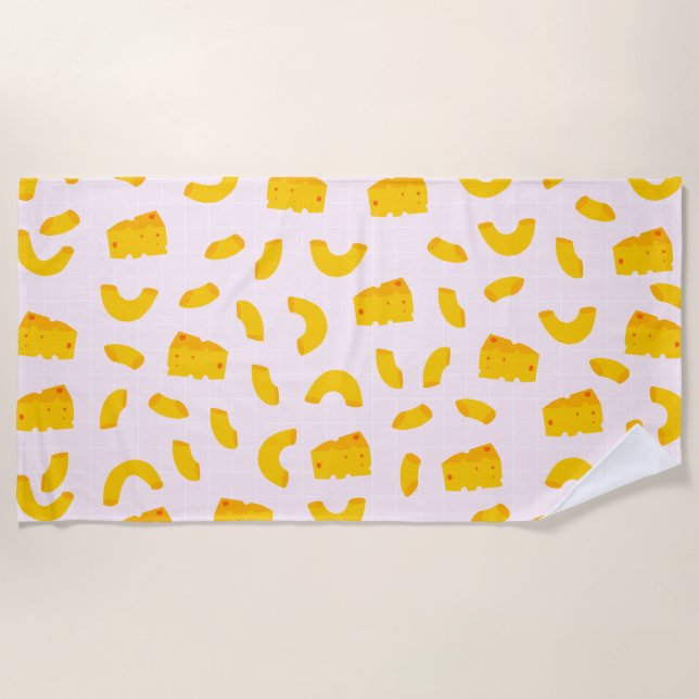 Toalla de playa dulce Mac y queso (Anverso)