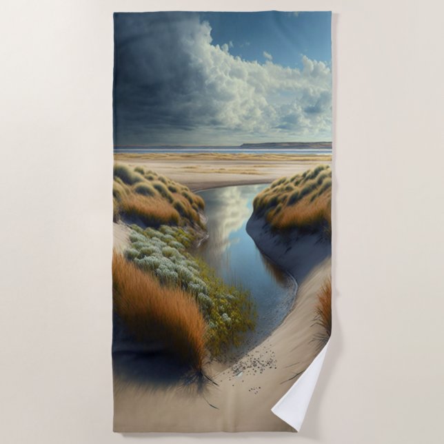 Toalla De Playa Dunas Costeras Holandesas (Anverso)
