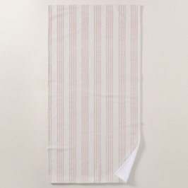 Toalla De Playa Dusty Rosa Moderno Stripe Minimalista Boho