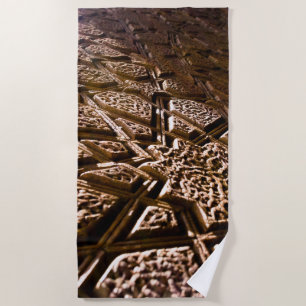 Toalla De Playa Earthy Brown Stars