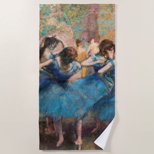 Toalla De Playa Edgar Degas - Bailarinas de azul (Anverso)