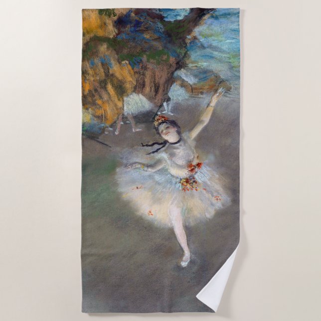 Toalla De Playa Edgar Degas - La estrella / bailarina en el escena (Anverso)