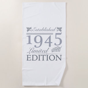 Toalla De Playa Edición Limitada 1945 80º cumpleaños