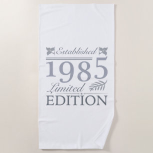Toalla De Playa Edición Limitada 1985 40º cumpleaños