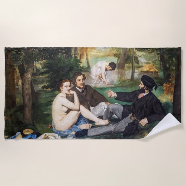 Toalla De Playa Edouard Manet - Almuerzo en la hierba (Anverso)