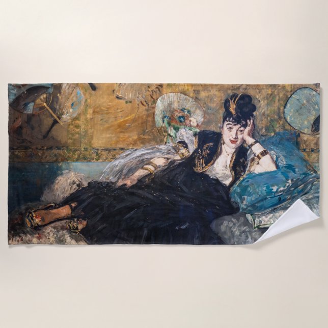 Toalla De Playa Edouard Manet - Dama de fans (Anverso)