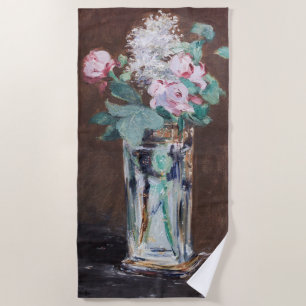 Toalla De Playa Edouard Manet - Flores en una bolsa de cristal