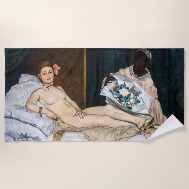 Toalla De Playa Edouard Manet - Olympia (Anverso)